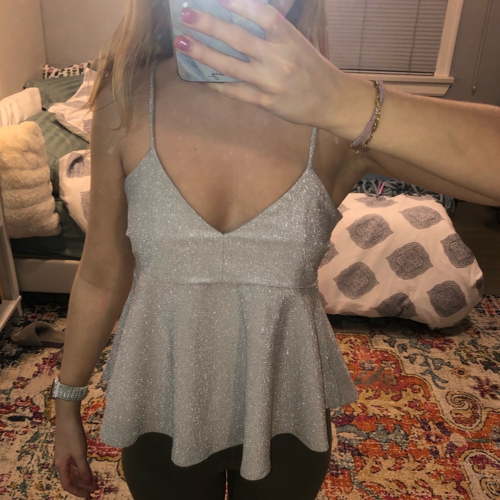 Silver Baby Doll Tank